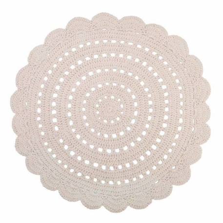 Tapis rond Alma Ecru - NATTIOT - Coton - 120 cm BEIGE 1 - vertbaudet enfant 