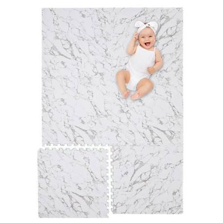 Tapis d éveil et jeux Enfant Puzzle Marbre - 120 x 180 cm - Géant - Mousse EVA sûre et durable - Kidolo BLANC 2 - vertbaudet enfant 