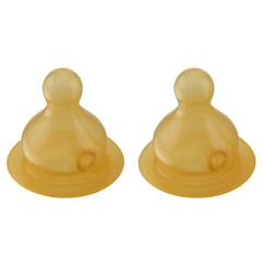 Tétines en caoutchouc naturel débit lent - Lot de 2 - HEVEA  - vertbaudet enfant