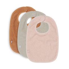 Bavoir Éponge Rose Pale-Nougat-Caramel (3pcs) Jollein  - vertbaudet enfant