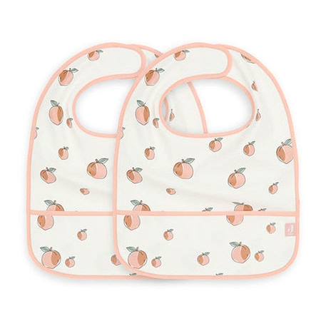 Bavoir Imperméable Pêche (2pcs) - Jollein BLANC 1 - vertbaudet enfant 