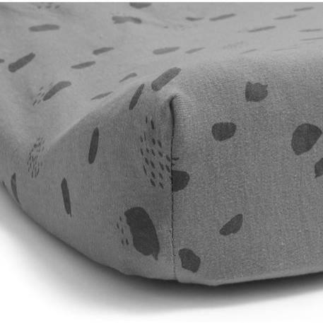 Housse de matelas à langer en jersey - JOLLEIN - Spot Gris Tempête - 100% coton - 50 x 70 cm GRIS 2 - vertbaudet enfant 