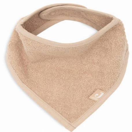 Bavoir Bandana en coton-jersey - JOLLEIN - Biscuit - Mixte - 0 mois - Pratique et confortable MARRON 2 - vertbaudet enfant 