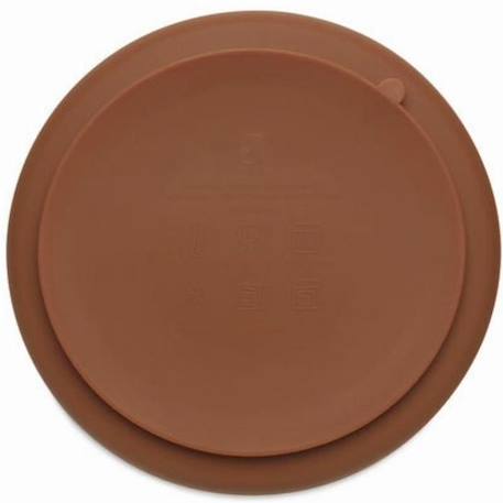 Assiette en silicone  - Caramel - Pour bébé et enfant - Ventouse pratique - Marron - JOLLEIN MARRON 3 - vertbaudet enfant 