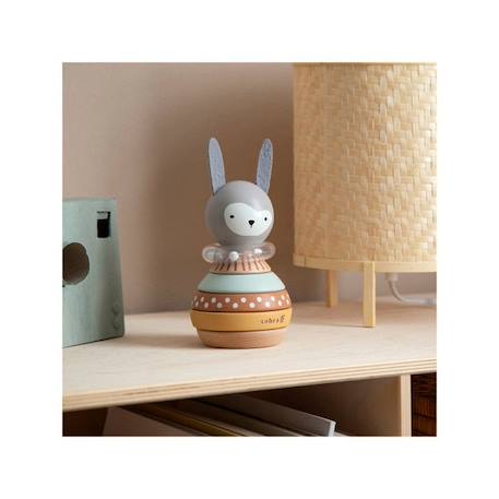 Jeu à empiler en bois Lapin - Eveil bébé - Sebra GRIS 4 - vertbaudet enfant 