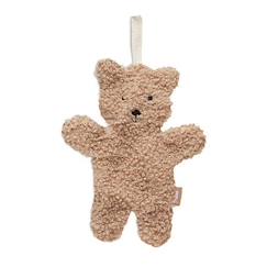 Attache sucette - JOLLEIN - Teddy Bear Biscuit - Marron - Porte tétine bébé  - vertbaudet enfant