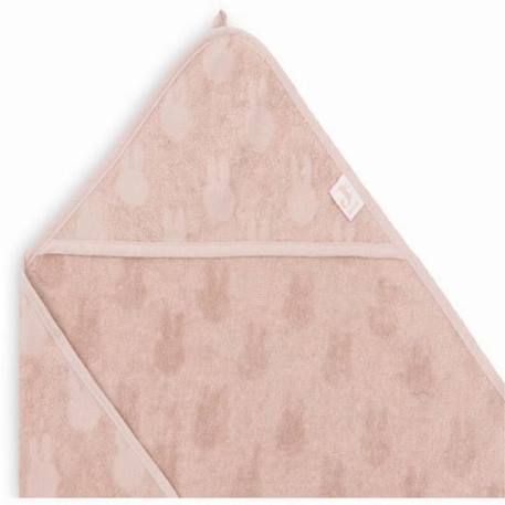 Cape de bain bébé coton Éponge 75x75cm Miffy Jacquard Rose Sauvage ROSE 4 - vertbaudet enfant 