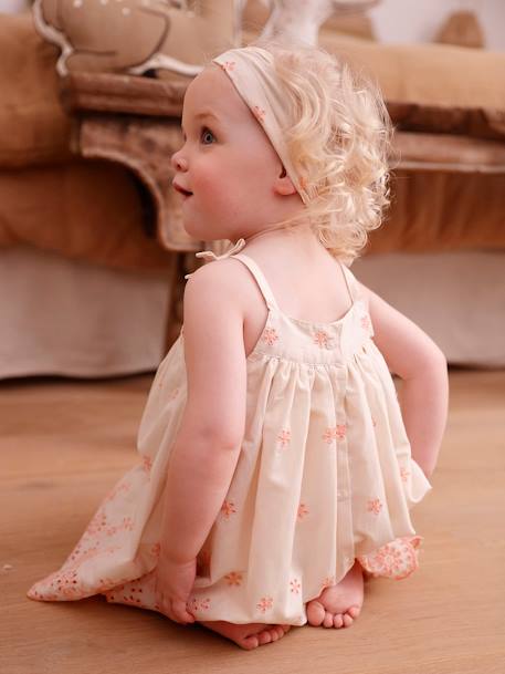 Robe brodée et son bandeau assorti bébé écru 9 - vertbaudet enfant 