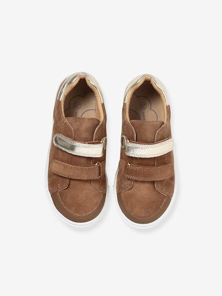 Baskets scratchées en cuir fille marine+marron 9 - vertbaudet enfant 