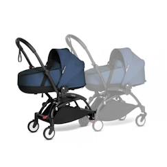 Puériculture-Poussette multiple - Babyzen - Cadre YOYO connect noir et nacelle bleu air France - Compatible avion - 4 roues