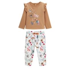 -Ensemble en molleton sweat et pantalon bébé fille Love Nature