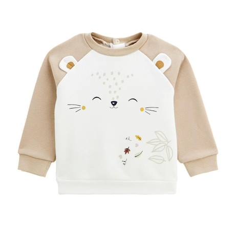 Ensemble sweat et pantalon bébé mixte Noisette BLANC 2 - vertbaudet enfant 