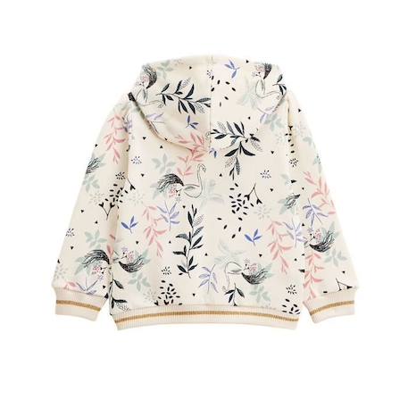 Sweat-shirt à  capuche fille en molleton Maia BLANC 2 - vertbaudet enfant 