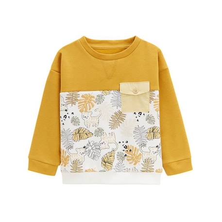 Sweat-shirt en molleton bébé garçon Aslan ORANGE 1 - vertbaudet enfant 