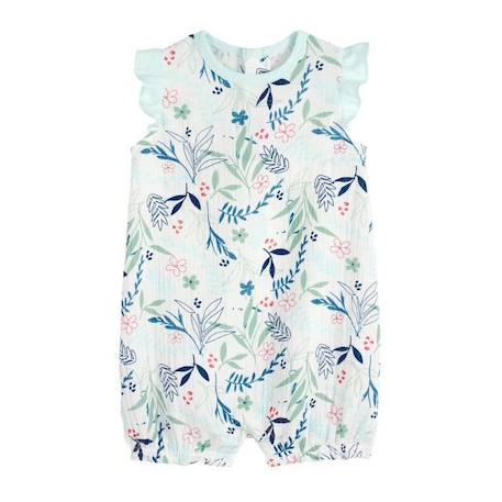 Barboteuse bébé fille en gaze de coton écrue Dahlia BLANC 1 - vertbaudet enfant 