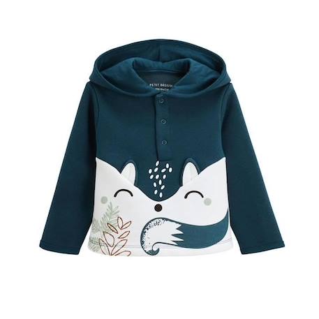 Ensemble en molleton sweat et pantalon bébé garçon Bivouac BLEU 2 - vertbaudet enfant 