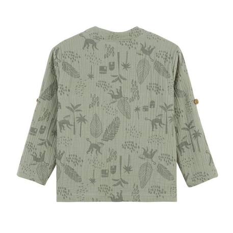 Chemise bébé garçon en gaze de coton Gao VERT 2 - vertbaudet enfant 