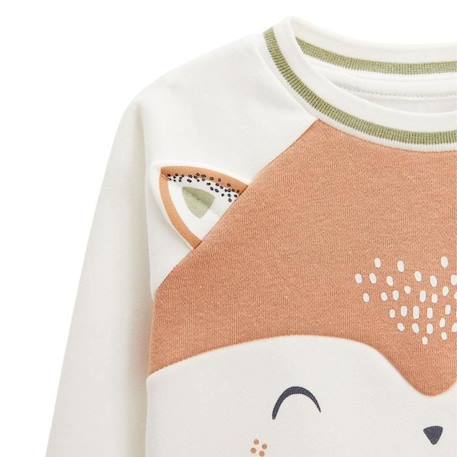 Ensemble en molleton sweat et pantalon bébé garçon Montreal BLANC 4 - vertbaudet enfant 