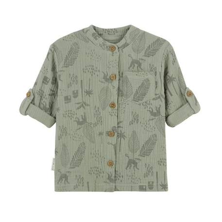 Chemise bébé garçon en gaze de coton Gao VERT 3 - vertbaudet enfant 