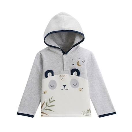 Ensemble bébé en molleton sweat à  capuche et pantalon Tropic Moon BLEU 2 - vertbaudet enfant 