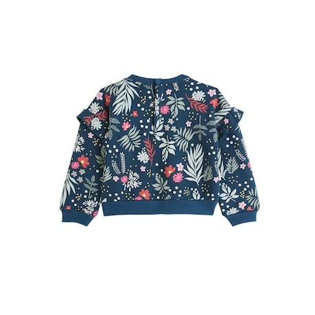 Sweat-shirt en molleton bébé fille Lina BLEU 2 - vertbaudet enfant 