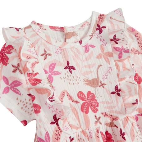 Robe bébé fille en gaze de coton Lipsi ROSE 4 - vertbaudet enfant 