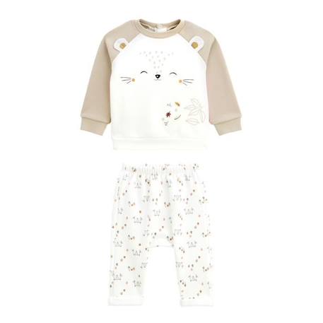 Ensemble sweat et pantalon bébé mixte Noisette  - vertbaudet enfant