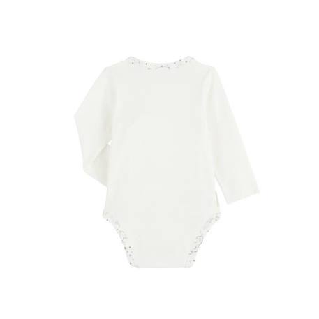 Lot de 2 bodies bébé manches longues ouverture croisée Mini Koala BLANC 4 - vertbaudet enfant 