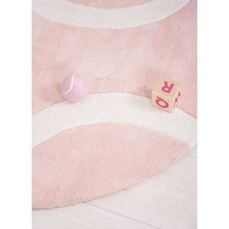 Tapis Coton Tennis Ball par Lilipinso - Rose - Ø. 100 cm ROSE 2 - vertbaudet enfant 