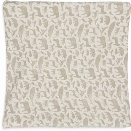 Housse matelas à langer - JOLLEIN - Jersey - Nougat - Animaux - 50x70cm BEIGE 3 - vertbaudet enfant 