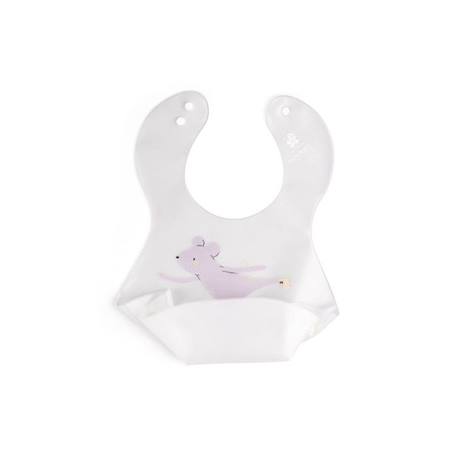 Bavoirs bébé Sebra - Teeny Toes - 2pcs - Plastique souple - Blanc BLANC 3 - vertbaudet enfant 