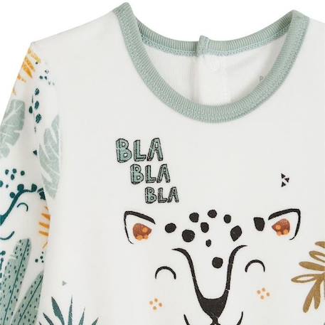 Pyjama bébé en velours Petit Bavard BLANC 3 - vertbaudet enfant 