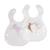 Bavoirs bébé Sebra - Teeny Toes - 2pcs - Plastique souple - Blanc BLANC 1 - vertbaudet enfant 