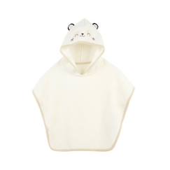 Poncho de bain bébé Mini Panda - PETIT BEGUIN - 3-5 ans - 100% coton - Blanc  - vertbaudet enfant