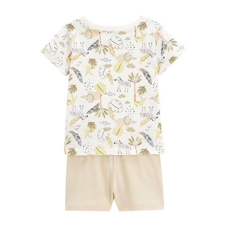 Pyjama garçon manches courtes écru Zagora BLANC 1 - vertbaudet enfant 