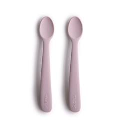 Puériculture-Repas-Lot de 2 cuillères silicone rose - Apprentissage repas - Mushie