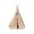 Tente tipi enfant Moi Mili Folk Honey - beige/ jaune - froufrous et tapis de coquillages ou tapis de feuilles BEIGE 1 - vertbaudet enfant 