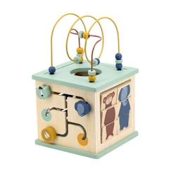 Jouet-Cube d'activités 5-en-1 en bois FSC - TRIXIE - Vert - Jouet éducatif pour enfant