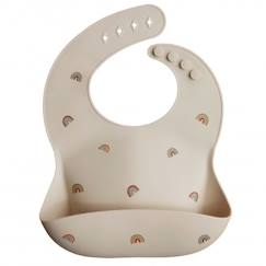 Puériculture-Bavoir silicone Motifs Arc en ciel - Repas bébé et enfant - Mushie