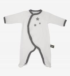 Pyjama bébé Coton Bio blanc motifs étoiles  - vertbaudet enfant