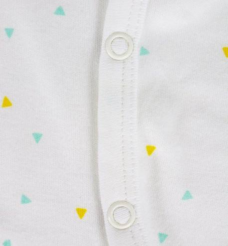 Pyjama bébé été Jersey Coton Bio motifs triangles (9 mois) BLANC 5 - vertbaudet enfant 