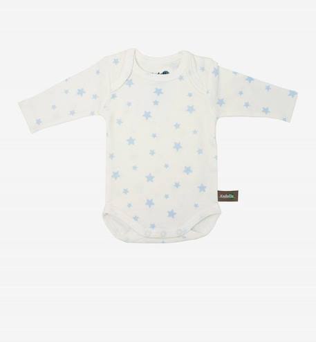 Body manches longues en Coton Bio à motifs étoiles (lot de 3) BLEU+GRIS 4 - vertbaudet enfant 