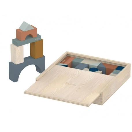 Cubes en bois colorés Flexa BEIGE 1 - vertbaudet enfant 