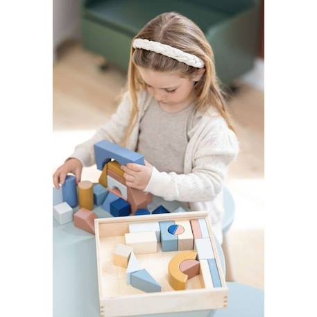 Cubes en bois colorés Flexa BEIGE 2 - vertbaudet enfant 