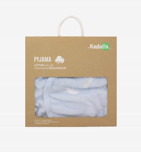 Pyjama bébé en Coton Bio à motifs plumes blanches BEIGE+BLEU+GRIS+ROSE 8 - vertbaudet enfant 