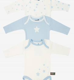 Body manches longues en Coton Bio à motifs étoiles (lot de 3)  - vertbaudet enfant