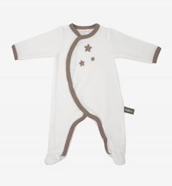 Pyjama bébé Coton Bio blanc motifs étoiles  - vertbaudet enfant