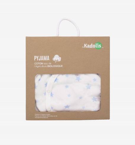 Pyjama bébé en Coton Bio imprimé étoiles BEIGE+BLEU+GRIS+ROSE 6 - vertbaudet enfant 