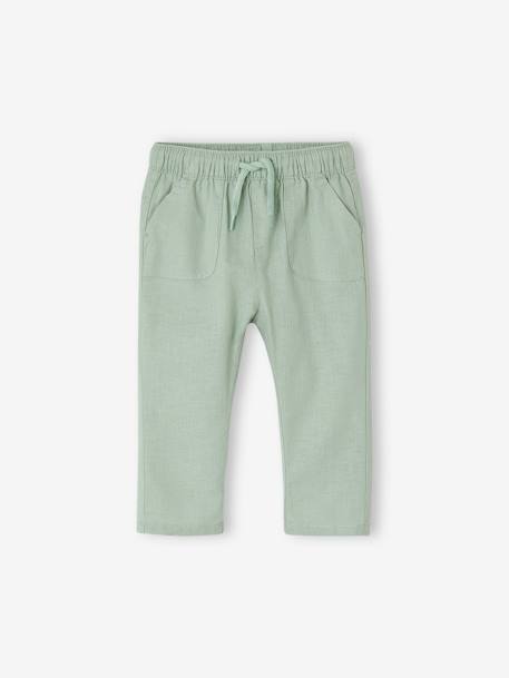 Bébé-Pantalon léger en lin et coton bébé