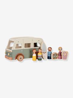 Jouet-Jeux d'imagination-Camping-car Vintage en bois - LITTLE DUTCH